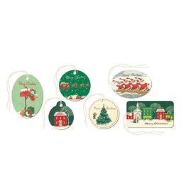 XMAS Christmas Gift Tag: Vintage Glitter ✈️