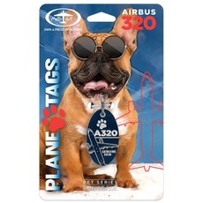 Plane Tags Pet Tag Airbus 320 US Air - Blue