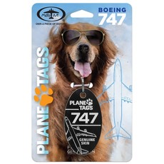 Plane Tags Pet Tag Boeing 747 - Red