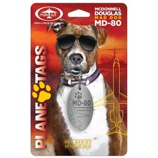 Plane Tags Pet Tag MD-80 - Silver