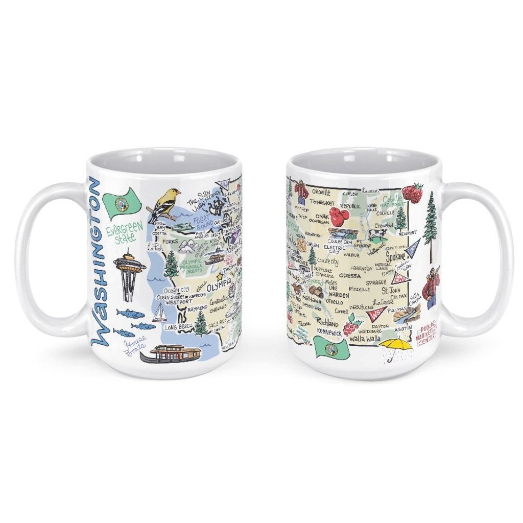 WH1FK- Washington Map Mug