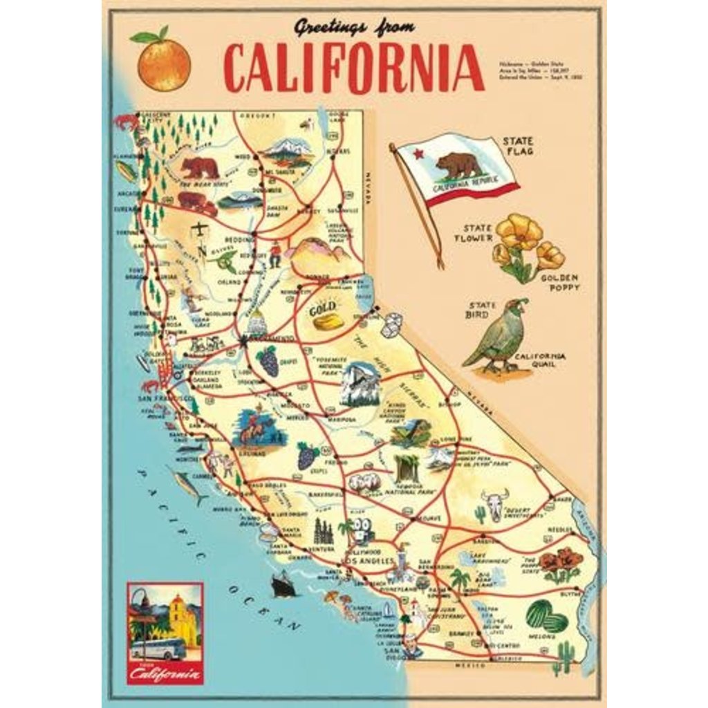 WHCV- California Map Poster