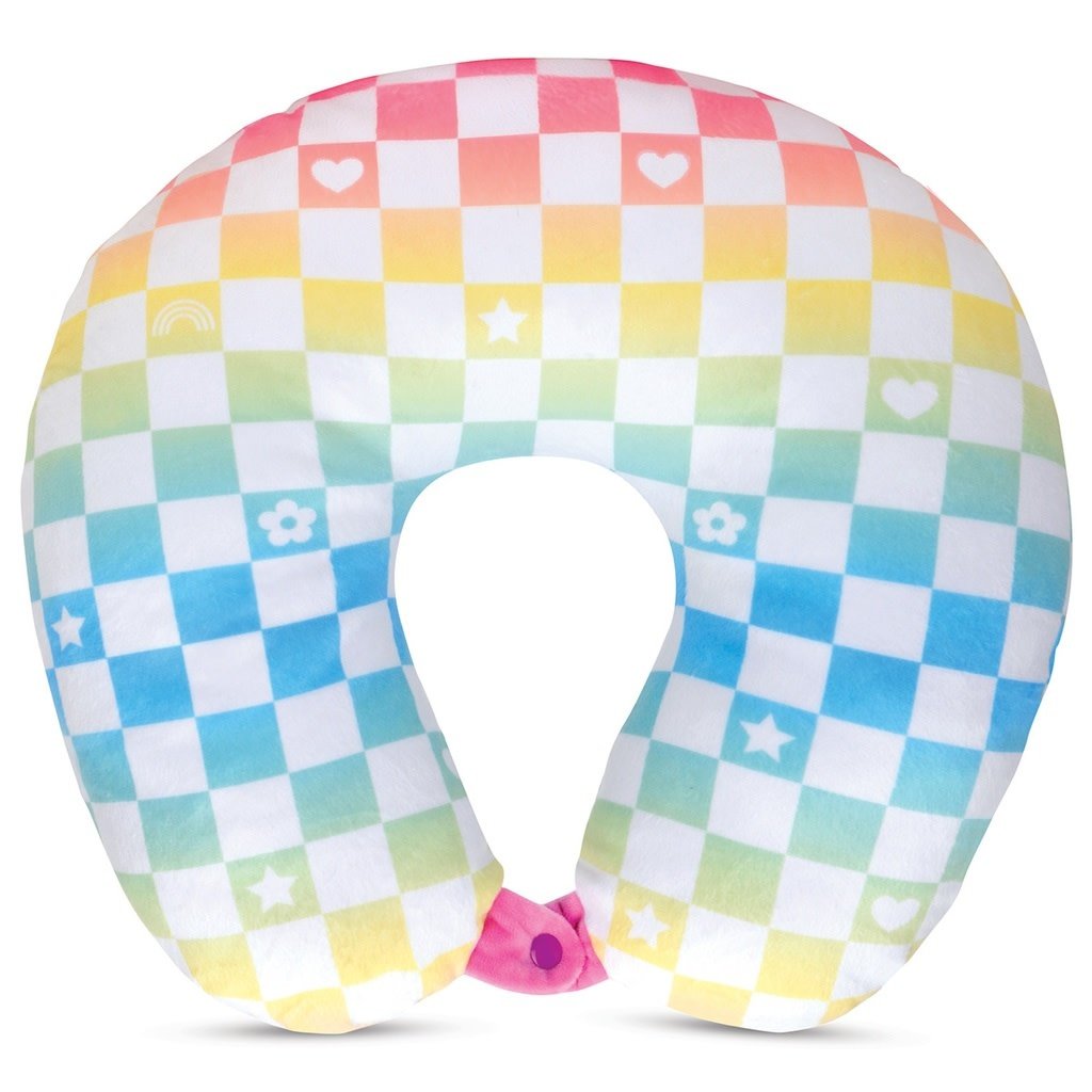 1IS Ombre Checkerboard Neck Pillow