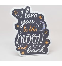 I Love you to the Moon Glitter Sticker