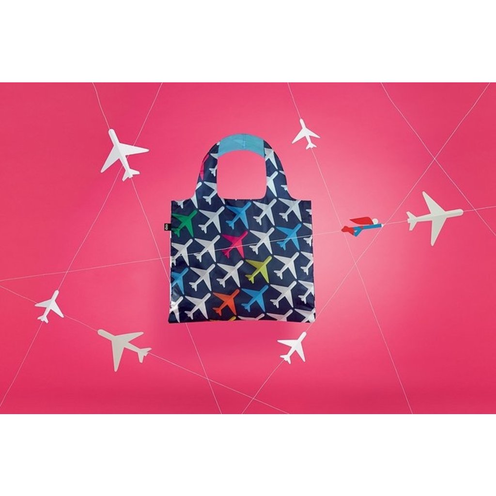 Loqi Reusable Tote Bag Airplane Pattern^ ️ Planewear
