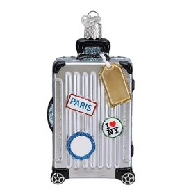 WHOWC- Old World Christmas Rolling Suitcase Ornament