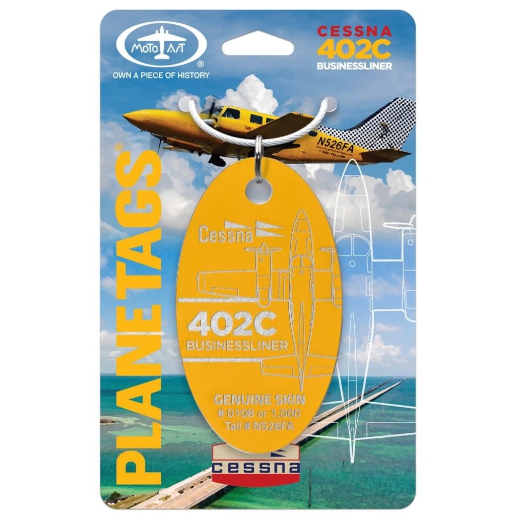 Plane Tag Cessna 402-C- Taxi Yellow