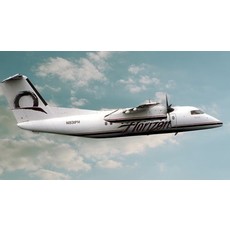 Plane Tag DHC-8 100 Series - Maroon/White