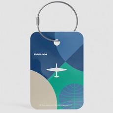 WHAT-2 Pan Am Bauhaus Blue Luggage Tag