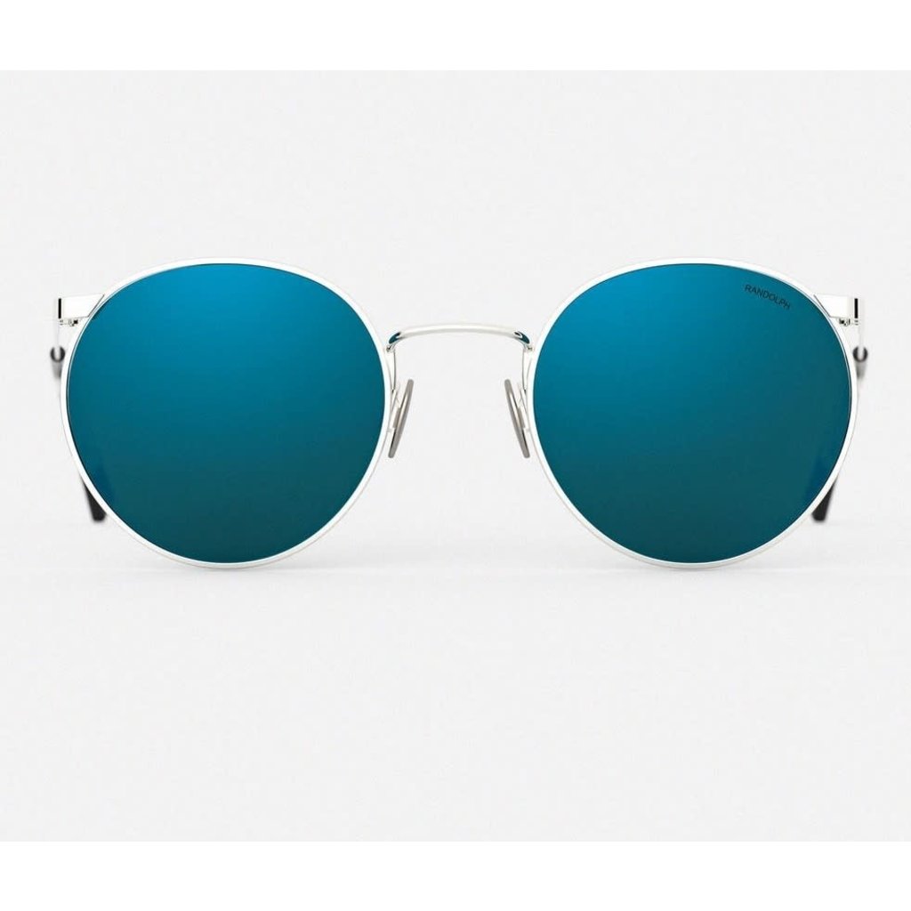 Randolph P3-Round 23k White Gold Sunglasses