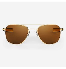 Randolph Aviator 23K Gold Sunglasses - American Tan