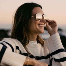 Randolph Concorde 22k Rose Gold Sunglasses