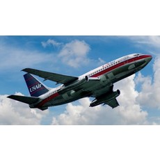 Plane Tag Boeing USAir 737-200 Series - Red