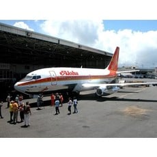 Plane Tag Boeing Aloha 737-200 Series - White