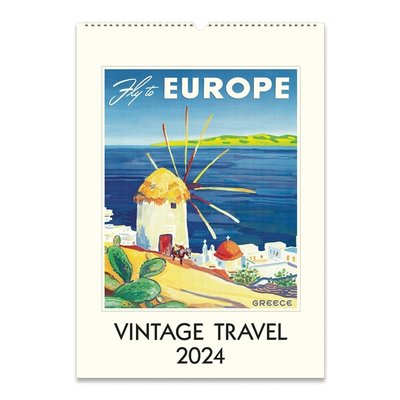 WHCV- Vintage Wall Calendar Travel 2024