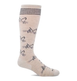 Womens Compression Socks Feline Fancy Barley S/M