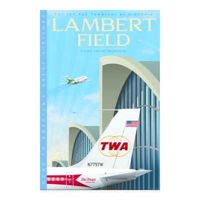 JAA TWA at Lambert Field Tribute  Art Print