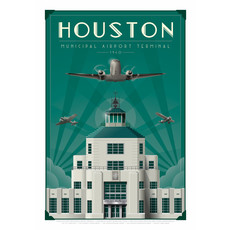 WHJAA Jet Age Houston Air Terminal 1940 Art Print