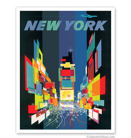 Fly to New York Times Square Greeting Card