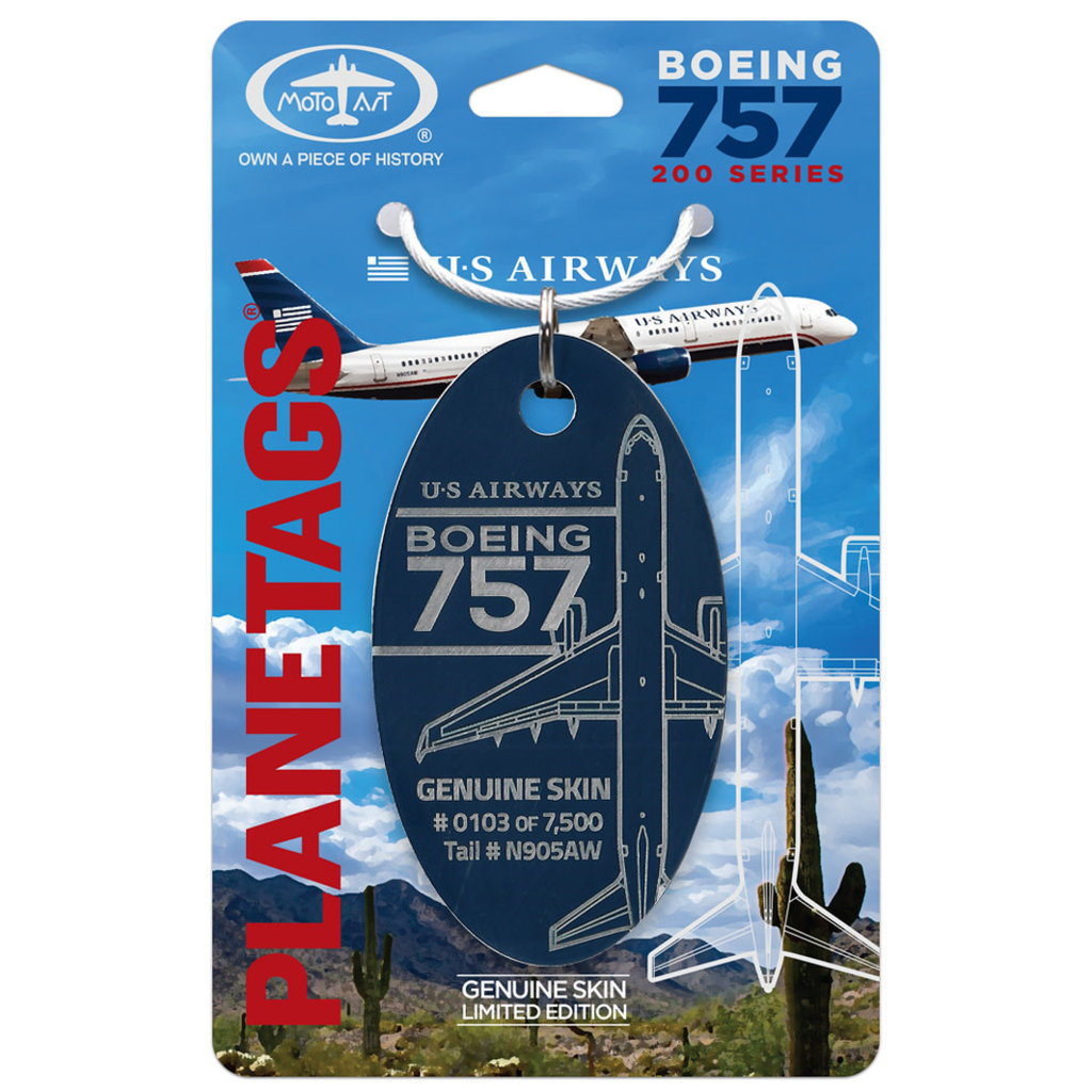 Plane Tag Boeing 757 US Airways Blue
