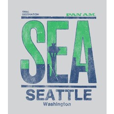 Pan Am Seattle Mens T-shirt Blue/Green