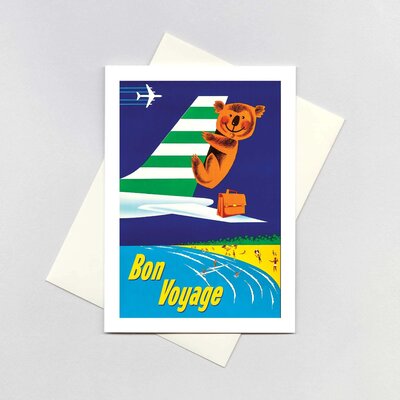 Bon Voyage Bear Greeting Card
