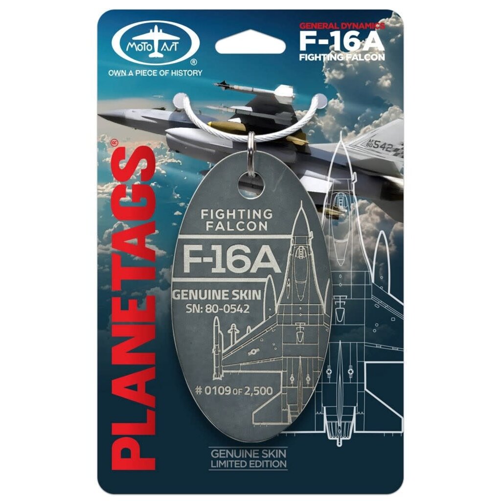 Plane Tag F-16A Fighting Falcon -Exterior Grey