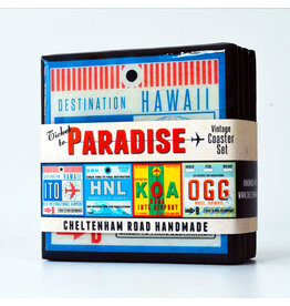 WHCR- Ticket to Paradise Vintage Coaster Set
