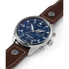 WH1TX Timex X Pan Am Chronograph 42mm Leather Strap Watch