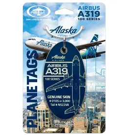 Plane Tag Alaska Airbus A319- Dark Blue