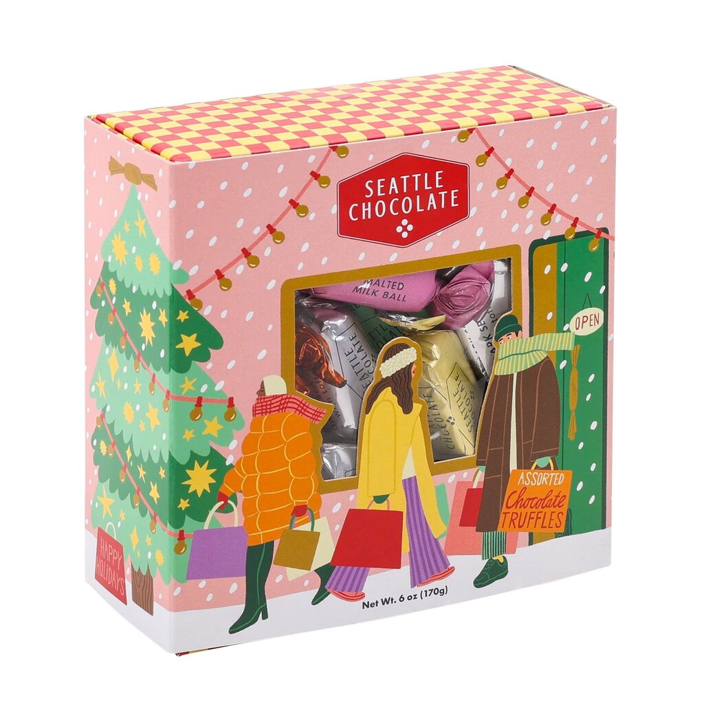 XMAS Window Shopping Holiday Truffle Chocolate Gift Box