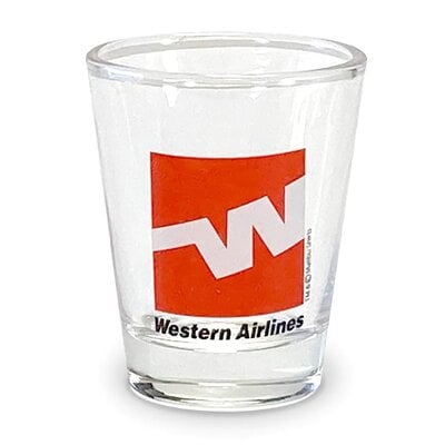 WHMS- Western Airlines Shot Glass