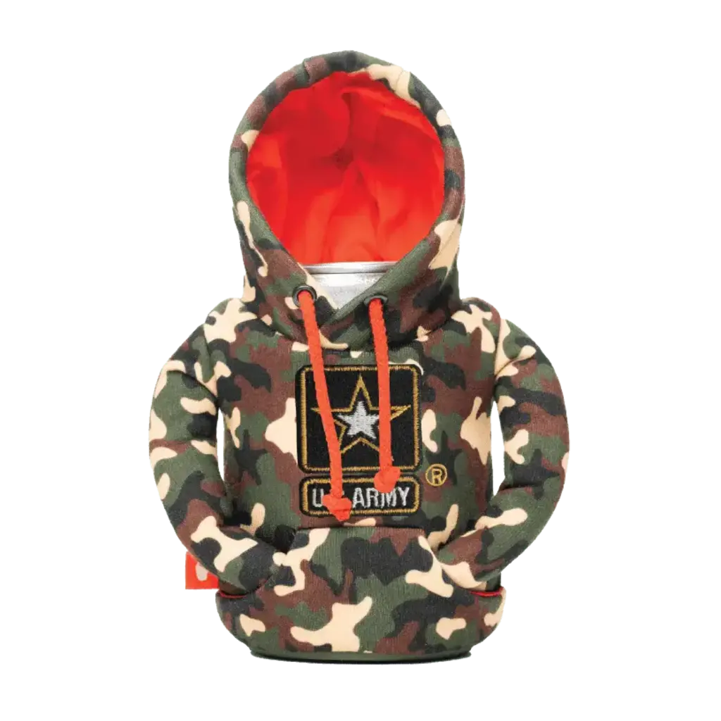 PC- The Army Camo Hoodie Beverage Cooler