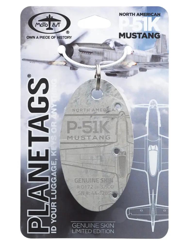 Plane Tag P-51K Mustang Rare Limited Edition - Planewear Plane Tag P-51K Mustang Rare Limited Edition - Planewear