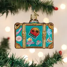 WHOWC- Old World Christmas Miami Suitcase Ornament