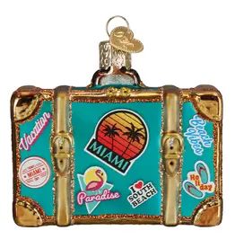 WHOWC- Old World Christmas Miami Suitcase Ornament