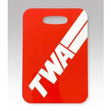 TWA Logo White Stripe Luggage Tag