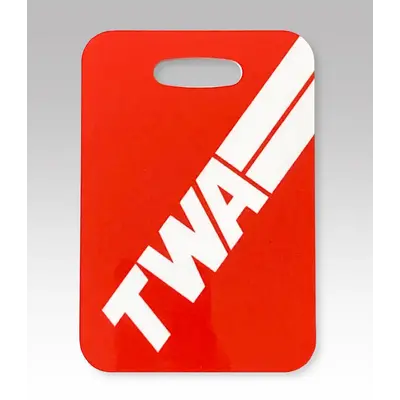 WHMS- TWA Logo White Stripe Luggage Tag