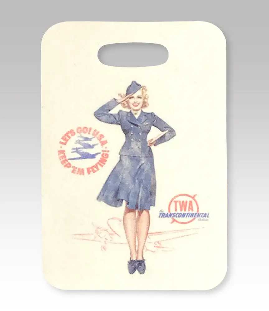 Luggage Tag TWA Pin Up Girl ️ Planewear