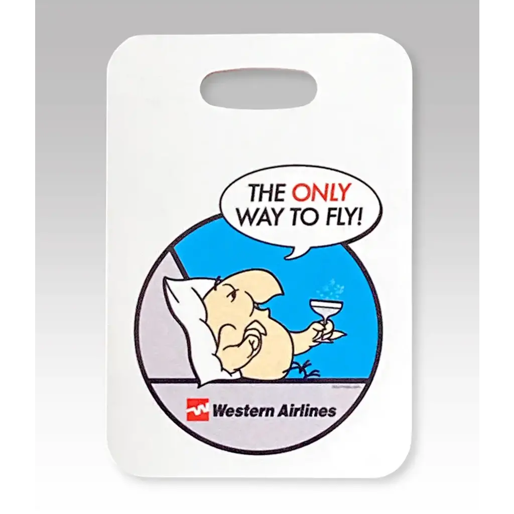 Western Airlines Wally Bird Luggage Tag
