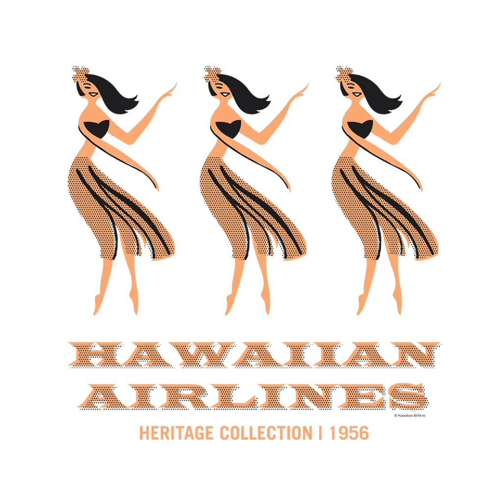 Hawaiian Air Hula Girls Logo Mens T-shirt