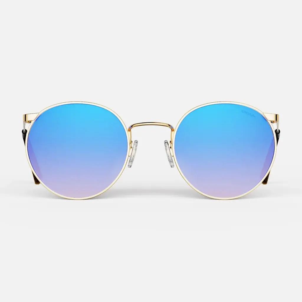 Randolph  P3-Round  23k Gold Sunglasses