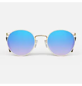 Randolph  P3-Round  23k Gold Sunglasses