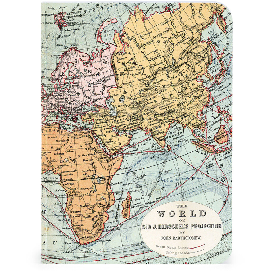 Vintage World Maps Mini Notebooks