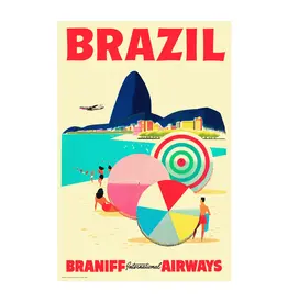 WHSTB- Braniff Brazil, 1950s 'Corcovado' Poster