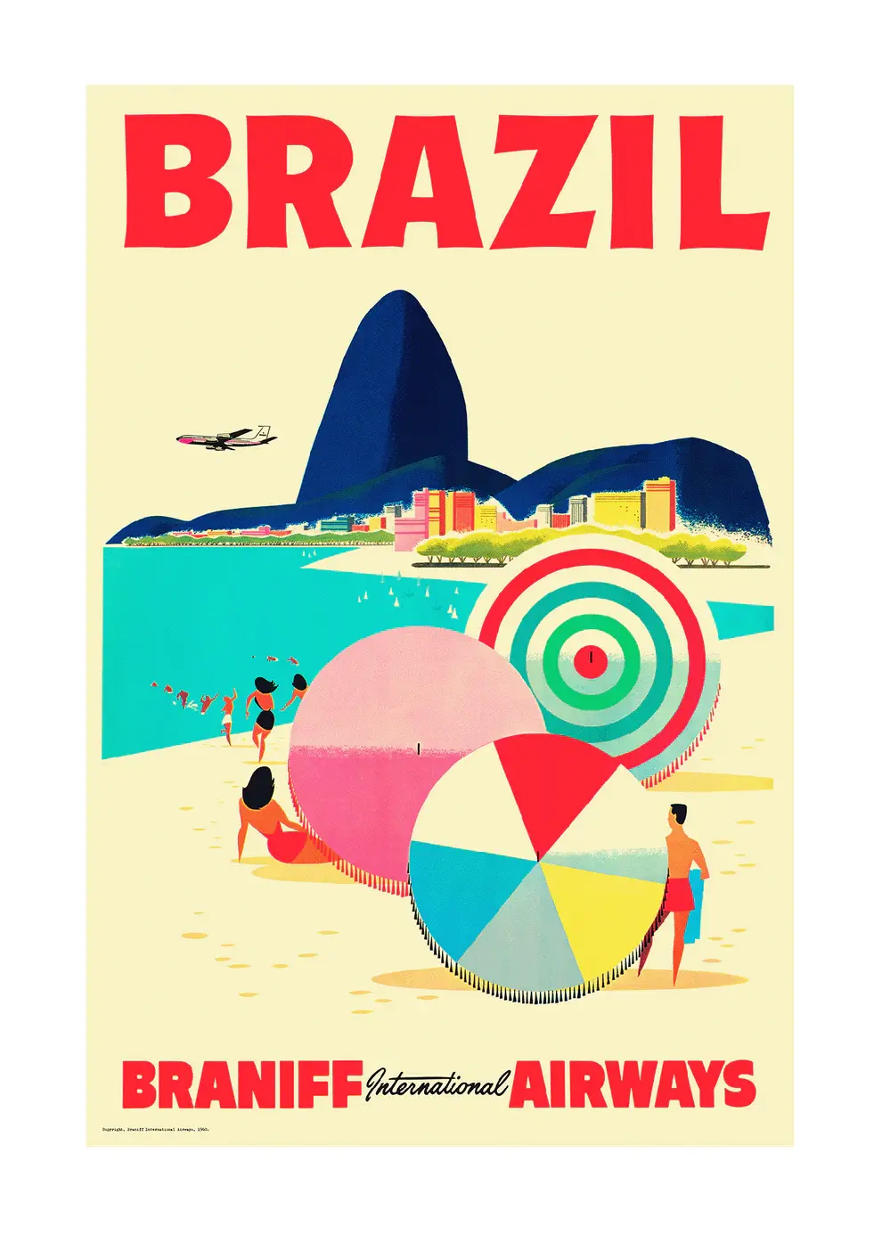 Poster: Braniff Brazil, 1950s 'Corcovado' ✈️ - Planewear