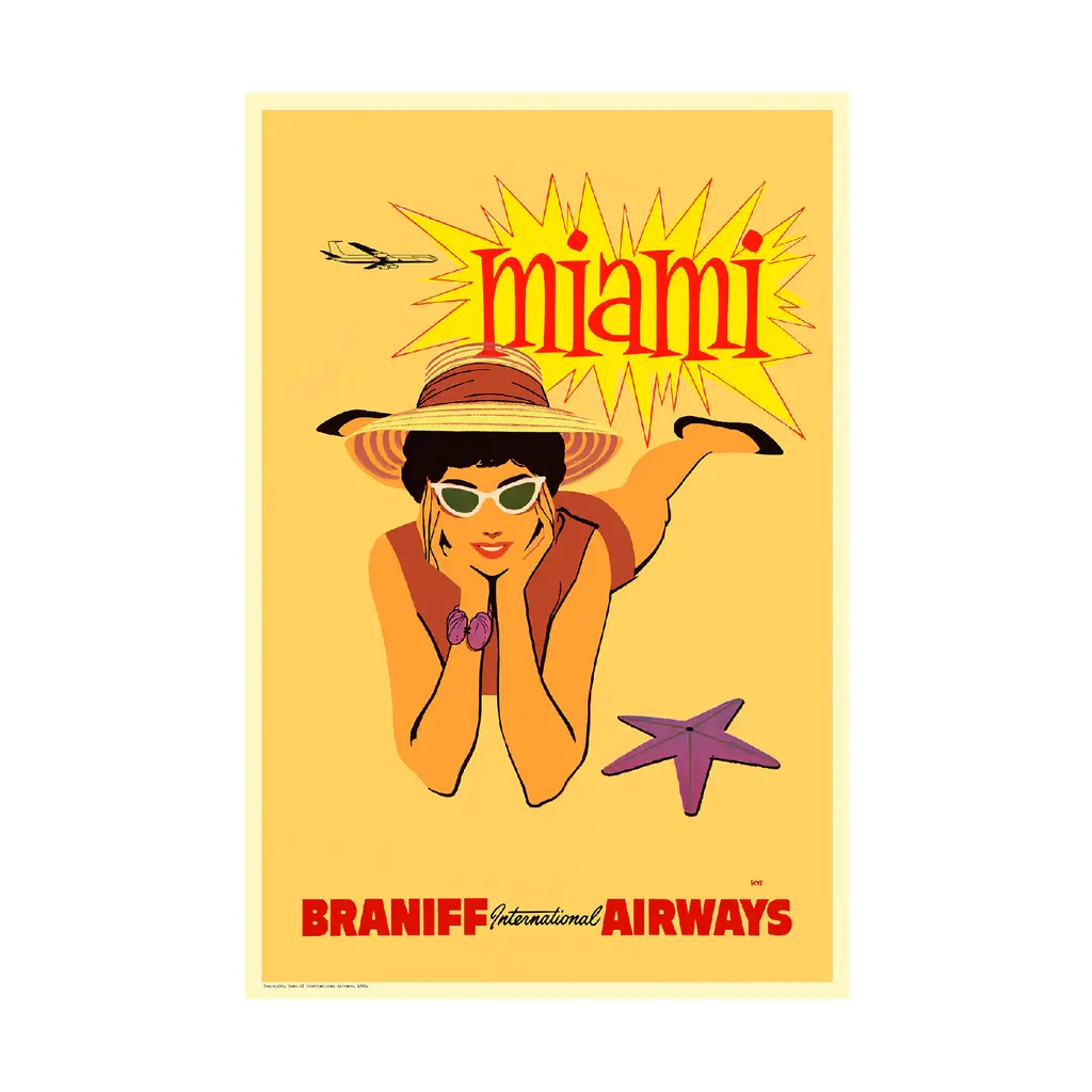 WHSTB- Braniff Miami, 1960s 'Starfish' Poster