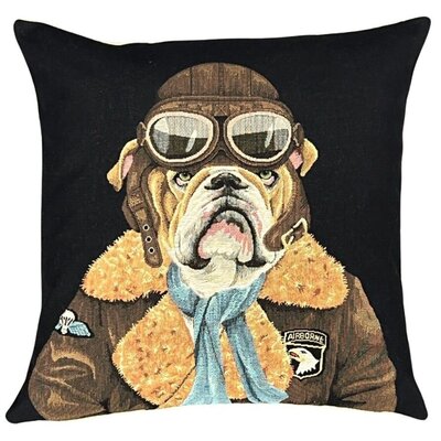 WHYW- Top Gun Bull Dog Tapestry Cushion Cover