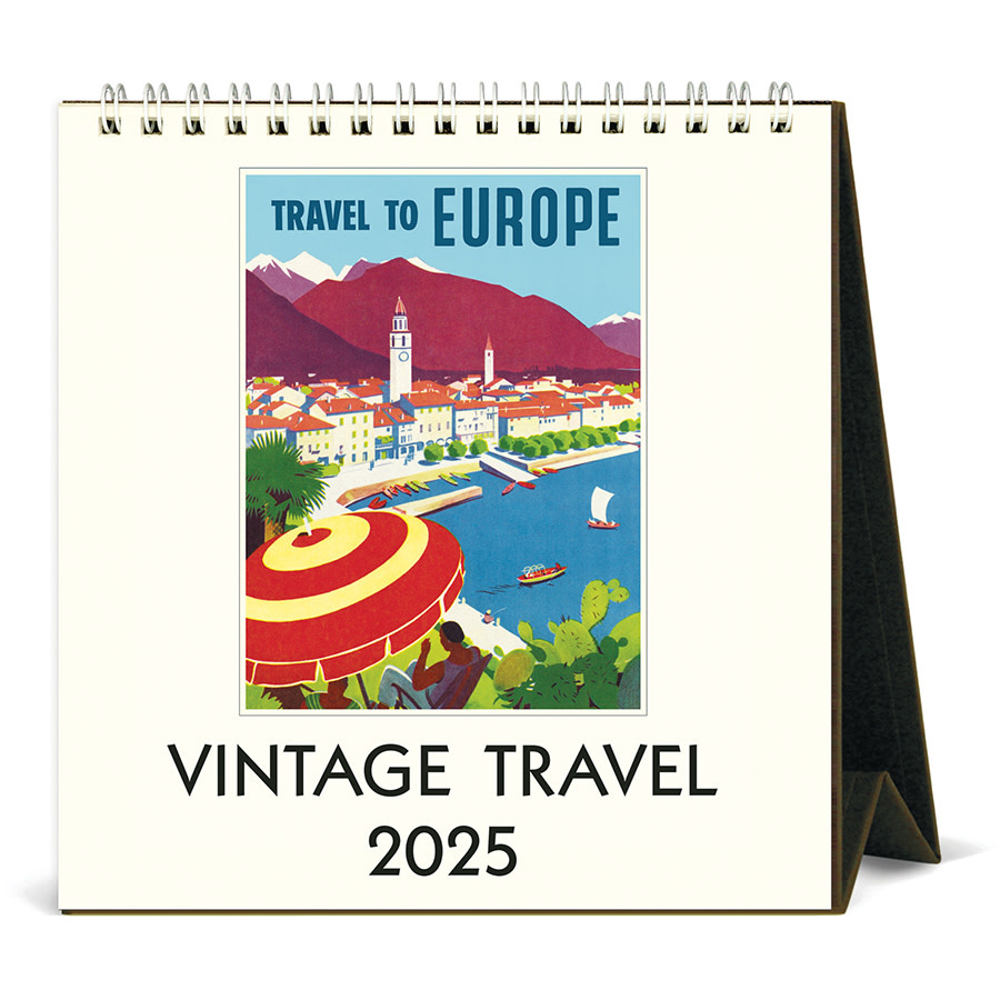 Calendar (Desk) Vintage Travel 2025 Planewear