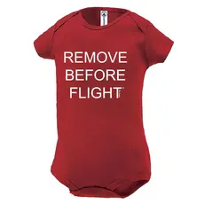 Remove Before Flight Onesie 12 MTH